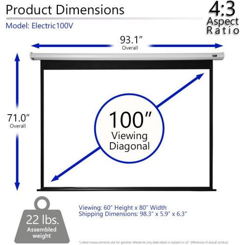  Elite Screens Starling Tab-Tension 2, 100 16:9, 12 Drop, Tensioned Electric Motorized Projector Screen, STT100UWH2-E12