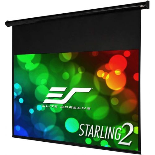  Elite Screens Starling Tab-Tension 2, 100 16:9, 12 Drop, Tensioned Electric Motorized Projector Screen, STT100UWH2-E12