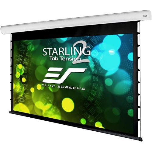  Elite Screens Starling Tab-Tension 2, 100 16:9, 12 Drop, Tensioned Electric Motorized Projector Screen, STT100UWH2-E12