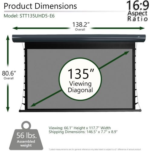  Elite Screens Starling Tab-Tension 2, 100 16:9, 12 Drop, Tensioned Electric Motorized Projector Screen, STT100UWH2-E12