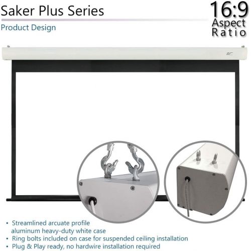  Visit the Elite Screens Store Elite Screens Saker, 180-inch 16:9 with 12 Drop, Electric Motorized Drop Down Projection Projector Screen, SK180XHW2-E12