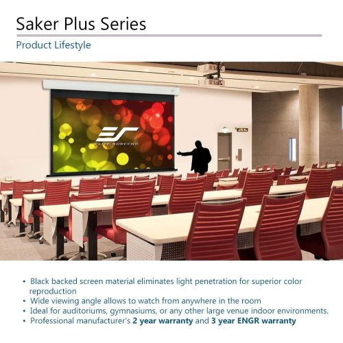  Visit the Elite Screens Store Elite Screens Saker, 180-inch 16:9 with 12 Drop, Electric Motorized Drop Down Projection Projector Screen, SK180XHW2-E12