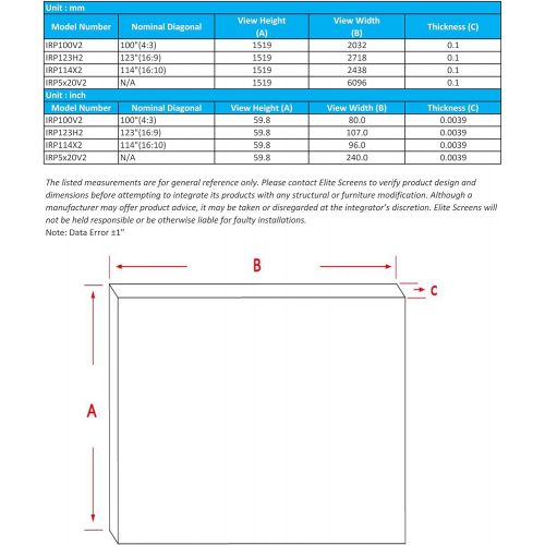  Visit the Elite Screens Store Elite Screens Insta-RP 2 Series, 100-inch Diagonal 4:3, Self-Adhesive Rear Projection Screen Film, Model: IRP100V2