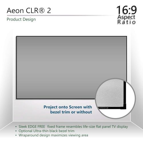 비보 Visit the Elite Screens Store Elite Screens Aeon Series, 120-inch 16:9, 8K / 4K Ultra HD Home Theater Fixed Frame EDGE FREE Borderless Projector Screen, CineWhite Matte White Front Projection Screen, AR120WH2