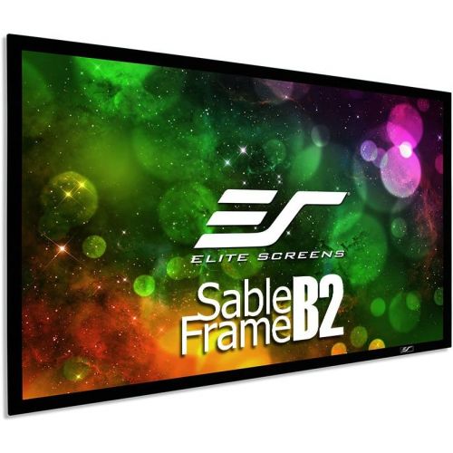  Elite Screens Sable Frame B2, 120-INCH Diag. 16:9, Active 3D 4K  8K Ultra HD Fixed Frame Home Theater Projection Projector Screen with Kit, SB120WH2