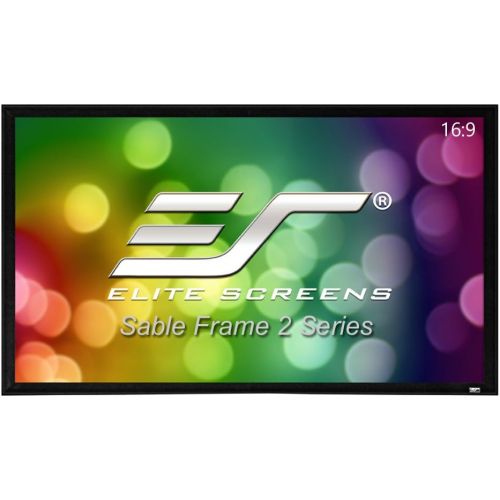  Elite Screens Sable Frame B2, 120-INCH Diag. 16:9, Active 3D 4K  8K Ultra HD Fixed Frame Home Theater Projection Projector Screen with Kit, SB120WH2