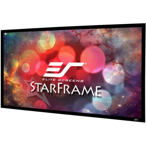  Elite Screens Sable Frame B2, 120-INCH Diag. 16:9, Active 3D 4K  8K Ultra HD Fixed Frame Home Theater Projection Projector Screen with Kit, SB120WH2