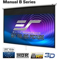 Visit the Elite Screens Store Elite Screens Manual B 100-INCH Manual Pull Down Projector Screen Diagonal 16:9 Diag 4K 8K 3D Ultra HDR HD Ready Home Theater Movie Theatre White Projection Screen with Slow Retrac