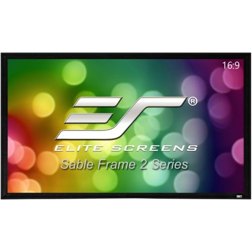  Elite Screens Sable Frame 2 Series, 150-inch Diagonal 16:9, Active 3D 4K Ultra HD Ready Fixed Frame Home Theater Projection Projector Screen, ER150WH2
