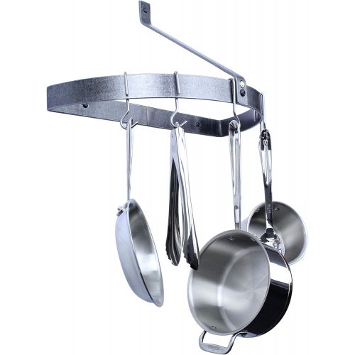  Enclume Premier Wall Half Circle Pot Rack, Hammered Steel