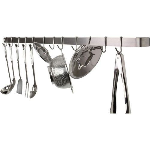  Enclume Premier 48-Inch Utensil Bar Wall Pot Rack, Stainless Steel