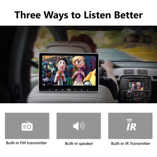  [아마존베스트]2019 New 11.6 Inch 1080P HD Digital Multimedia Monitor Super-Thin Car Headrest DVD Player, Eonon Headrest Monitors with HDMI Port and Remote Control USB and SD-L0318