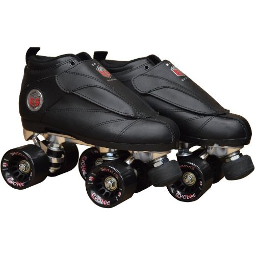  Epic Skates EvoBlk12 Evolution Quad Speed Skates, Black