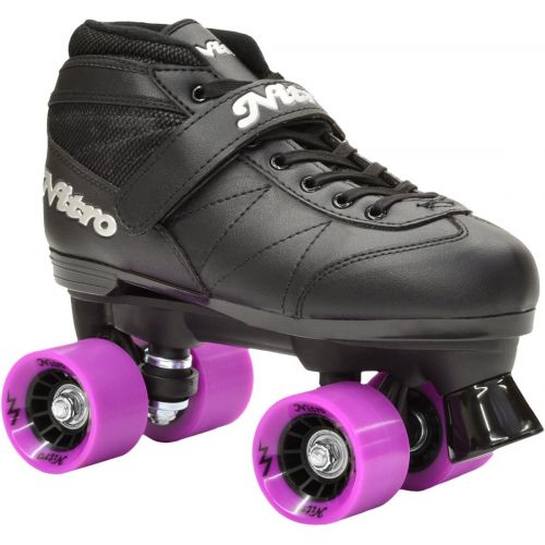  Epic Skates Super Nitro Quad Speed Skates, BlackPurple, Adult 6