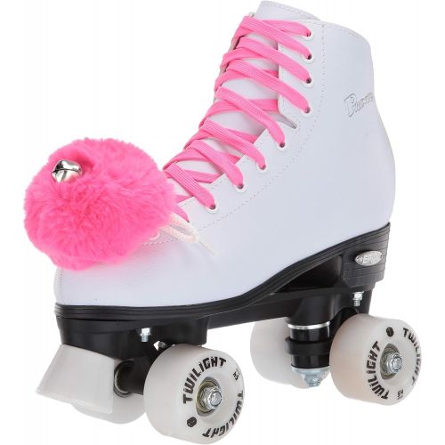  Epic Skates Epic Princess Twilight IndoorOutdoor Quad Roller Skates, WhitePink, Youth 2