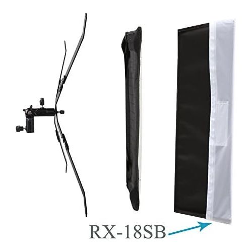  Fomito RX-18T Foldable Roll-Flex LED Light Kit 5600k + RX-18OB Extended Softbox Diffuser + RX-18SB Standard Diffusor