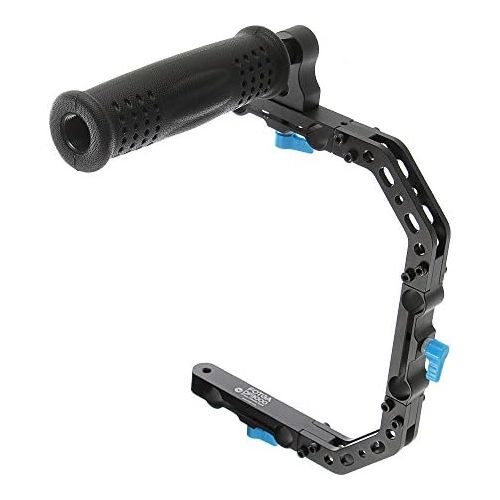  FOTGA DP3000 C-shape Bracket Cage +Top Handle Grip Support for 15mm Rod DSLR Rigs