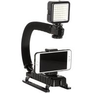 FOTGA C Stabilizer Hand Grip Holder + 49-LED Light Lamp for Smart Phone
