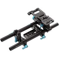 FOTGA Fotga DP500 IIS 15mm Rod Rail Rig with Cheese Baseplate and Lens Support 15mm Rod Clamp for Follow Focus Matte Box Film Photography Canon Nikon Sony Pentax Fujifilm Olympus Dslr Ca