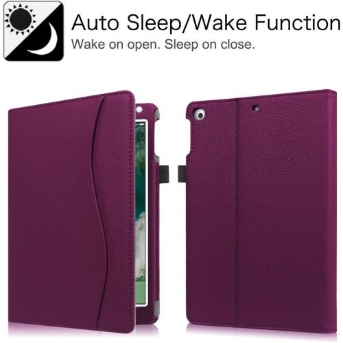  [아마존베스트]Fintie iPad 9.7 2018 2017 / iPad Air 2 / iPad Air Case - [Corner Protection] Multi-Angle Viewing Folio Cover w/Pocket, Auto Wake/Sleep for Apple iPad 6th / 5th Gen, iPad Air 1/2, P