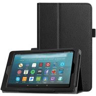 [아마존베스트]Fintie Folio Case for All-New Amazon Fire 7 Tablet (9th Generation, 2019 Release) - Slim Fit PU Leather Standing Protective Cover with Auto Wake/Sleep, Black