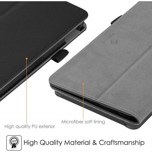  [아마존베스트]Fintie Folio Case for All-New Amazon Fire 7 Tablet (9th Generation, 2019 Release) - Slim Fit PU Leather Standing Protective Cover with Auto Wake/Sleep, Black