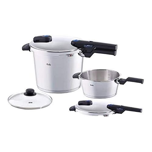  Fissler FISS-AMZ128BOM Pressure Cooker Set, One Size, Black