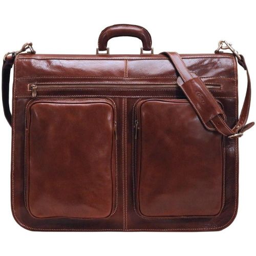  Visit the Floto Store Floto Luggage Venezia Garment Bag Suitcase, Vecchio Brown, Large