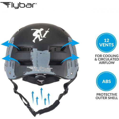  Flybar Dual Certified CPSC Multi Sport Kids & Adult Bike and Skateboard Adjustable Dial Helmet  Multiple Colors & Sizes