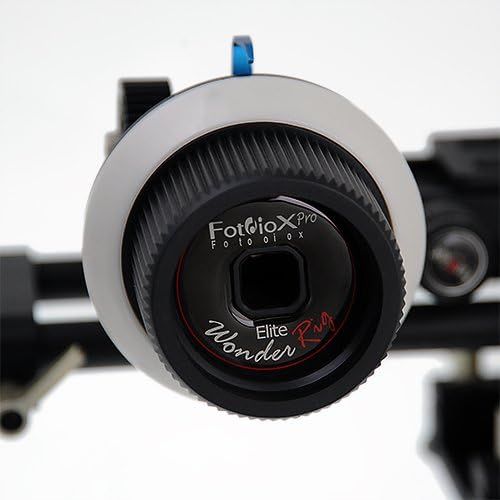  Fotodiox Pro Geared Follow Focus Drive for DV HDV DSLR, Fits Shoulder Supports, Stabilizers and Video Rigs - Premium Precision, Fits all 15mm Rod Mounts, Camera Reversible