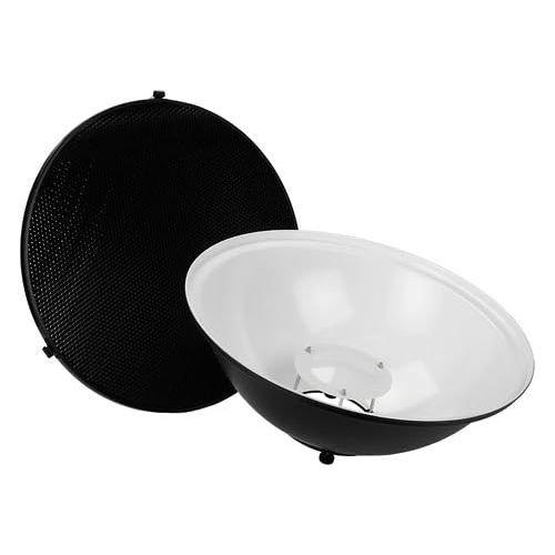  Fotodiox Pro Beauty Dish 28 with Honeycomb Grid and Speedring for Profoto Compact Lights Series Strobe