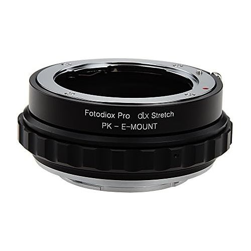  Fotodiox DLX Stretch Lens Mount Adapter - Pentax K Mount (PK) SLR Lens to Sony Alpha E-Mount Mirrorless Camera Body with Macro Focusing Helicoid and Magnetic Drop-In Filters