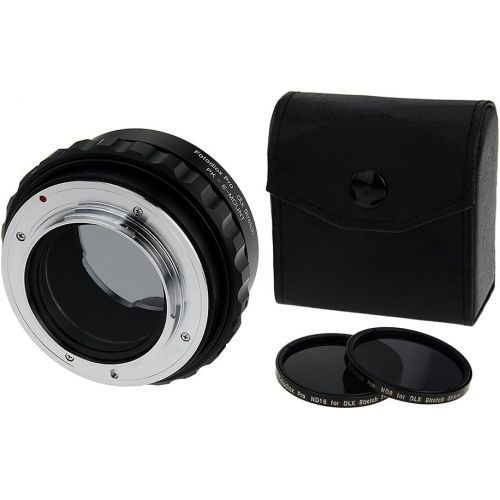  Fotodiox DLX Stretch Lens Mount Adapter - Pentax K Mount (PK) SLR Lens to Sony Alpha E-Mount Mirrorless Camera Body with Macro Focusing Helicoid and Magnetic Drop-In Filters