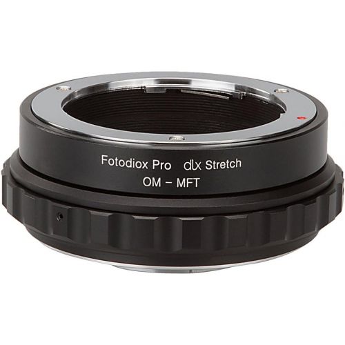  Fotodiox DLX Stretch Lens Mount Adapter - Olympus Zuiko (OM) 35mm SLR Lens to Micro Four Thirds (MFT, M43) Mount Mirrorless Camera Body with Macro Focusing Helicoid and Magnetic D