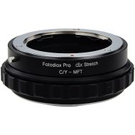 Fotodiox DLX Stretch Lens Mount Adapter - ContaxYashica (CY) SLR Lens to Micro Four Thirds (MFT, M43) Mount Mirrorless Camera Body with Macro Focusing Helicoid and Magnetic Drop-