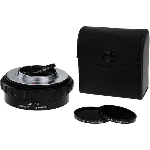  Fotodiox DLX Stretch Lens Mount Adapter - Pentax K Mount (PK) SLR Lens to Micro Four Thirds (MFT, M43) Mount Mirrorless Camera Body with Macro Focusing Helicoid and Magnetic Drop-