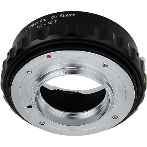  Fotodiox DLX Stretch Lens Mount Adapter - Pentax K Mount (PK) SLR Lens to Micro Four Thirds (MFT, M43) Mount Mirrorless Camera Body with Macro Focusing Helicoid and Magnetic Drop-