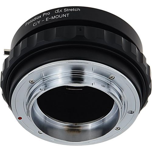  Fotodiox DLX Stretch Lens Mount Adapter - ContaxYashica (CY) SLR Lens to Sony Alpha E-Mount Mirrorless Camera Body with Macro Focusing Helicoid and Magnetic Drop-In Filters