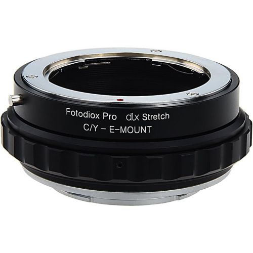  Fotodiox DLX Stretch Lens Mount Adapter - ContaxYashica (CY) SLR Lens to Sony Alpha E-Mount Mirrorless Camera Body with Macro Focusing Helicoid and Magnetic Drop-In Filters