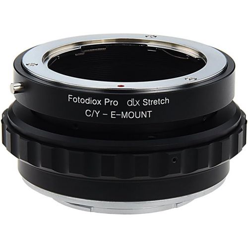  Fotodiox DLX Stretch Lens Mount Adapter - ContaxYashica (CY) SLR Lens to Sony Alpha E-Mount Mirrorless Camera Body with Macro Focusing Helicoid and Magnetic Drop-In Filters