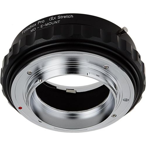  Fotodiox DLX Stretch Lens Mount Adapter - Minolta Rokkor (SRMDMC) SLR Lens to Sony Alpha E-Mount Mirrorless Camera Body with Macro Focusing Helicoid and Magnetic Drop-in Filters