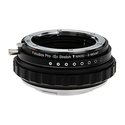  Fotodiox DLX Stretch Lens Mount Adapter - Nikon Nikkor F Mount G-Type DSLR Lens to Sony Alpha E-Mount Mirrorless Camera Body with Macro Focusing Helicoid and Magnetic Drop-In Filt