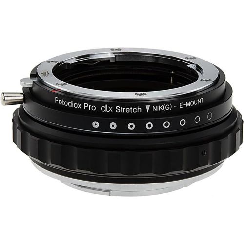  Fotodiox DLX Stretch Lens Mount Adapter - Nikon Nikkor F Mount G-Type DSLR Lens to Sony Alpha E-Mount Mirrorless Camera Body with Macro Focusing Helicoid and Magnetic Drop-In Filt