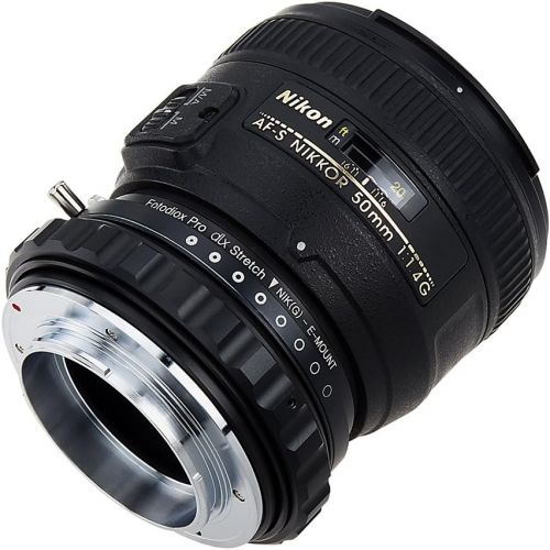  Fotodiox DLX Stretch Lens Mount Adapter - Nikon Nikkor F Mount G-Type DSLR Lens to Sony Alpha E-Mount Mirrorless Camera Body with Macro Focusing Helicoid and Magnetic Drop-In Filt