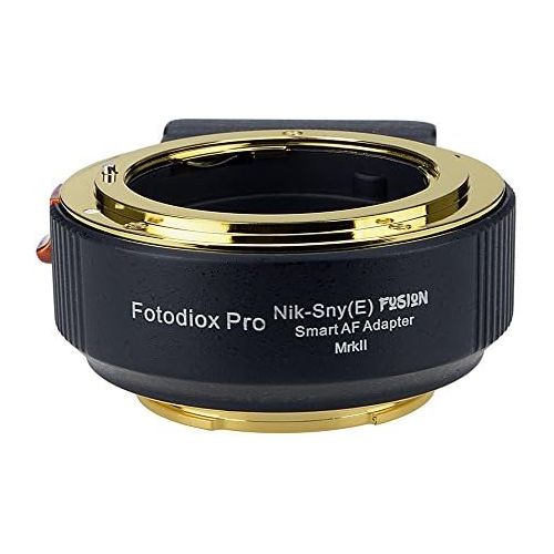  Fotodiox Fusion Smart Adapter Mark II, Nikon Nikkor F Mount G-Type DSLR Lens to Select Sony E-Mount Mirrorless Cameras (a6300, a6500, a7 II, a7R II, a9)