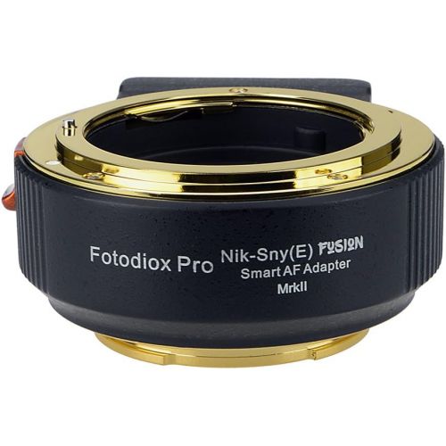  Fotodiox Fusion Smart Adapter Mark II, Nikon Nikkor F Mount G-Type DSLR Lens to Select Sony E-Mount Mirrorless Cameras (a6300, a6500, a7 II, a7R II, a9)