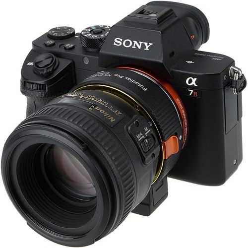  Fotodiox Fusion Smart Adapter Mark II, Nikon Nikkor F Mount G-Type DSLR Lens to Select Sony E-Mount Mirrorless Cameras (a6300, a6500, a7 II, a7R II, a9)