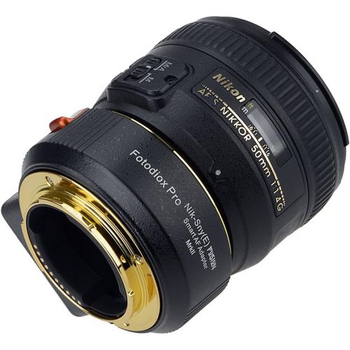  Fotodiox Fusion Smart Adapter Mark II, Nikon Nikkor F Mount G-Type DSLR Lens to Select Sony E-Mount Mirrorless Cameras (a6300, a6500, a7 II, a7R II, a9)