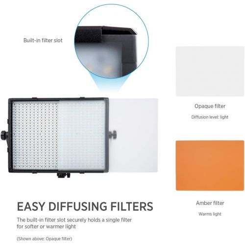  Fovitec - 1x Daylight 1200 XD LED Panel wBarndoor, Filters & Case - [95+ CRI][Continuous Lighting][Stepless Knobs][V-Lock Compatible][5600K]