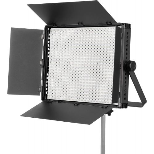  Fovitec - 1x Daylight 1200 XD LED Panel wBarndoor, Filters & Case - [95+ CRI][Continuous Lighting][Stepless Knobs][V-Lock Compatible][5600K]